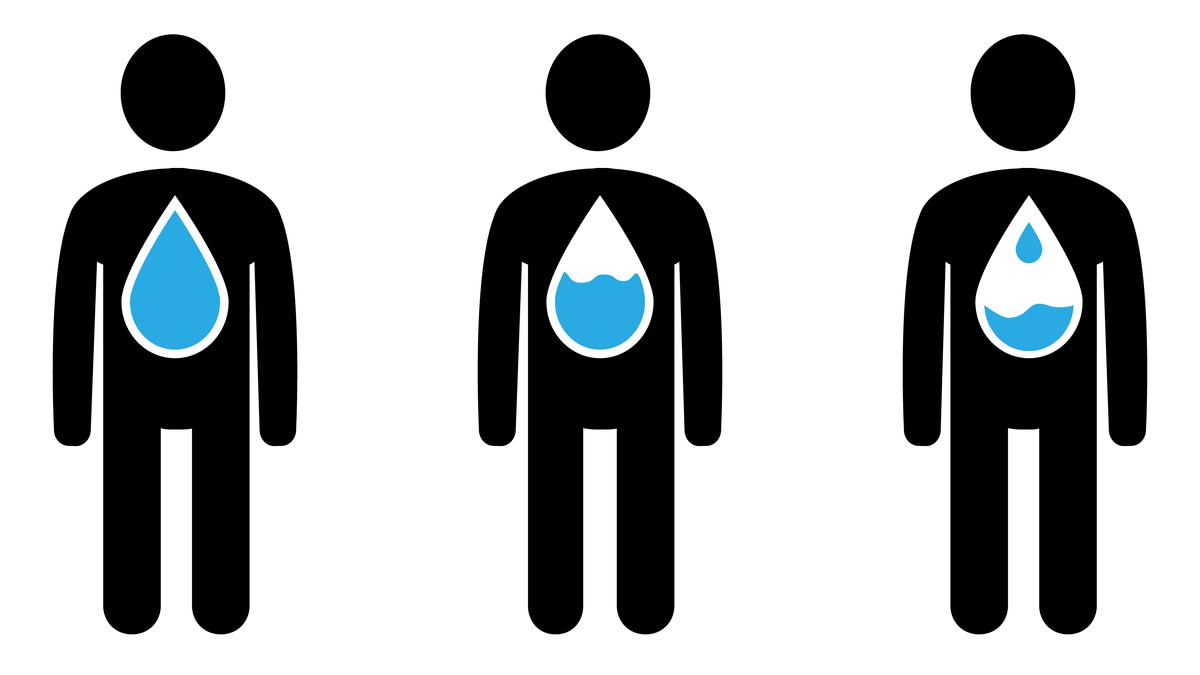 Ilustrasi tanda dehidrasi pada tubuh